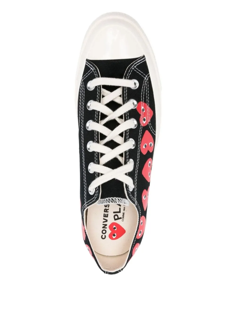 Comme Des Garçons Play x Converse Chuck 70 canvas sneakers met hartprint Zwart