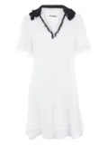 Jil Sander wingtip-collar ruffled dress - White