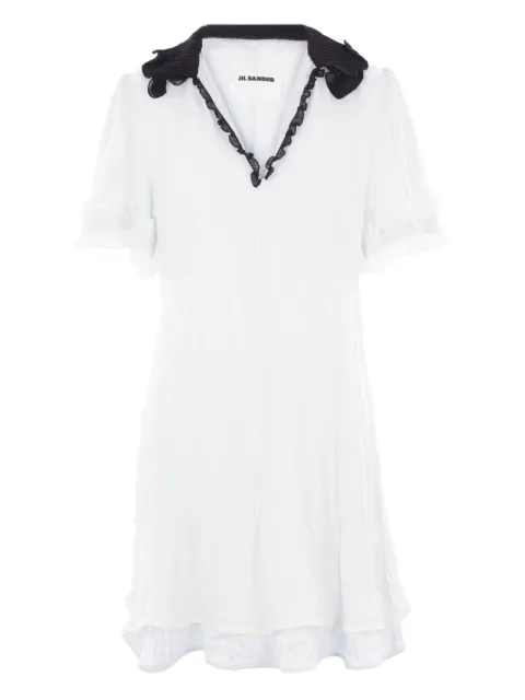 Jil Sander wingtip-collar ruffled dress