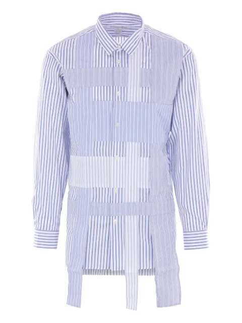 Comme Des Garçons Shirt Camisa listrada com patchwork