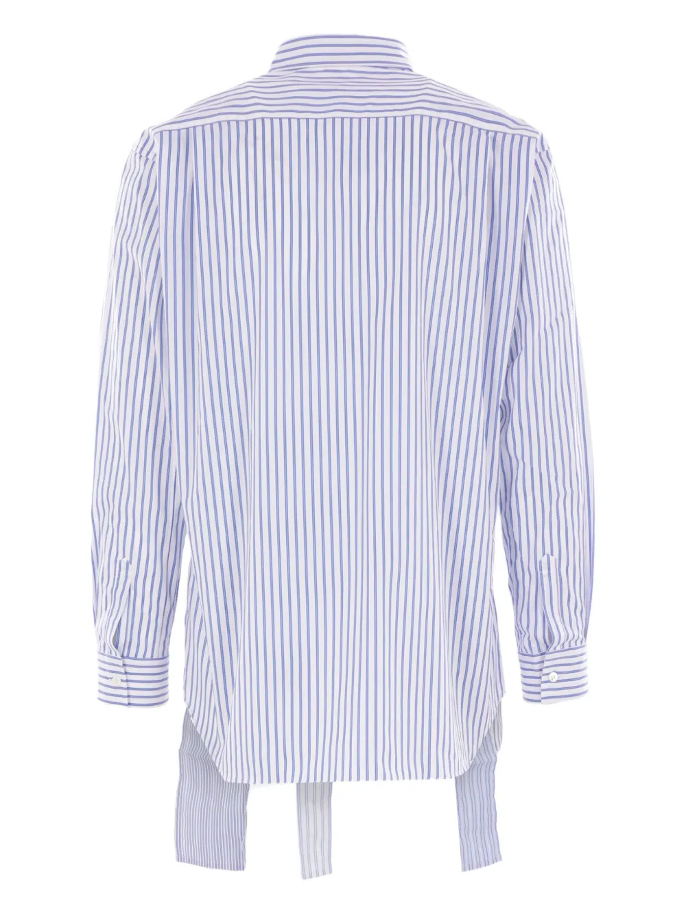 Comme Des Garçons Shirt striped patchwork shirt Blauw