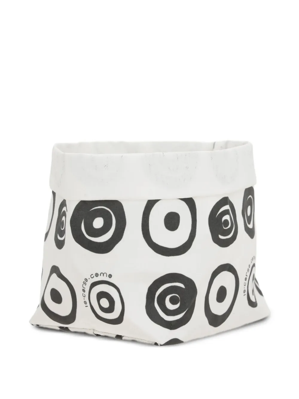 10 CORSO COMO circle-print paper basket (10cm x 10cm) | White | Image 1