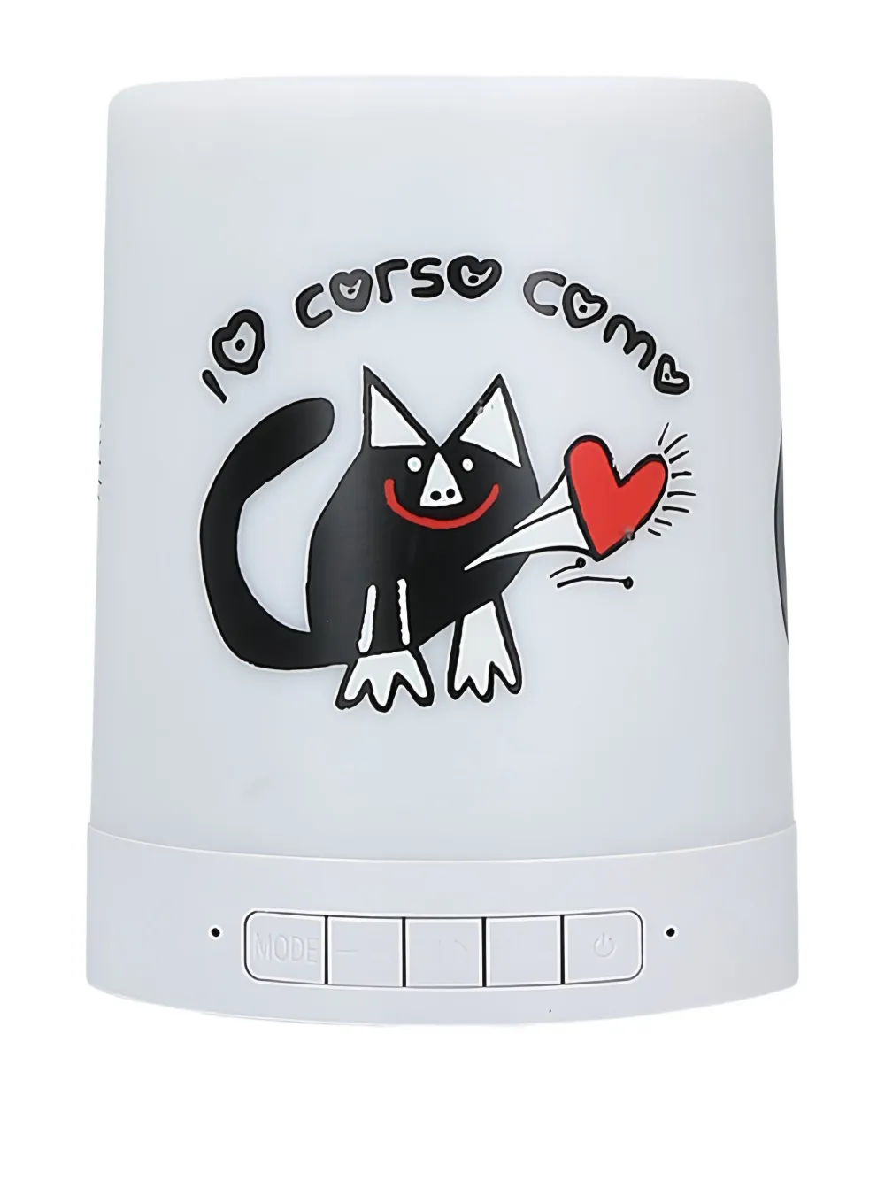10 CORSO COMO Blackie cat-print bluetooth speaker - Bianco