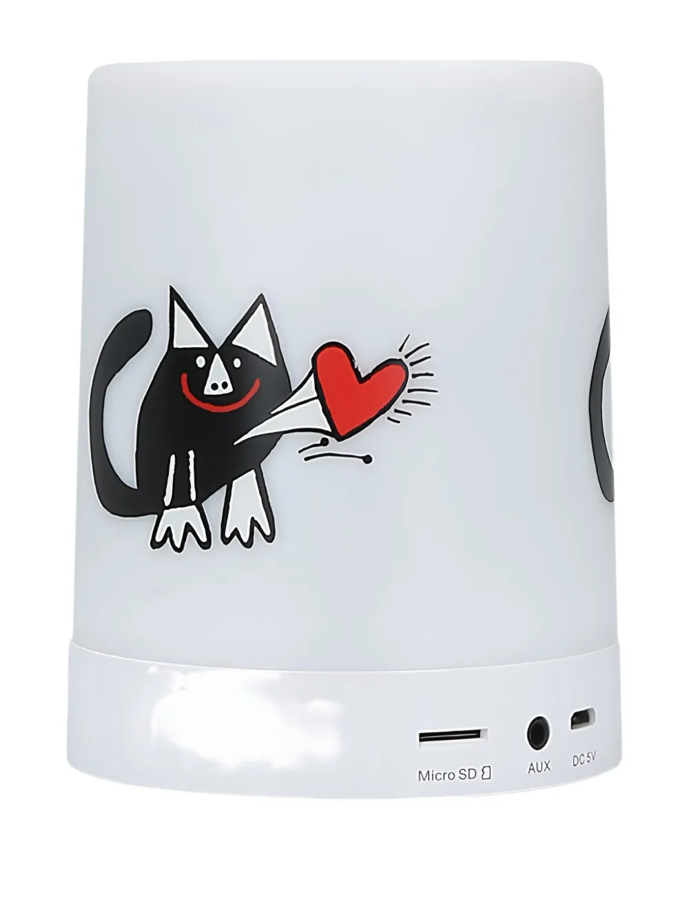 10 CORSO COMO Blackie cat-print bluetooth speaker Wit