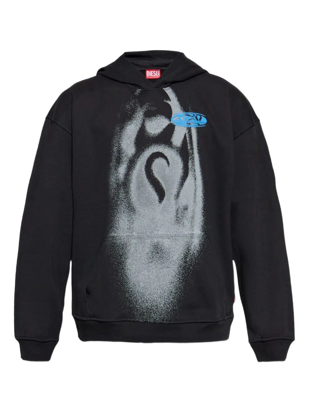 Diesel Hoodie met print Zwart