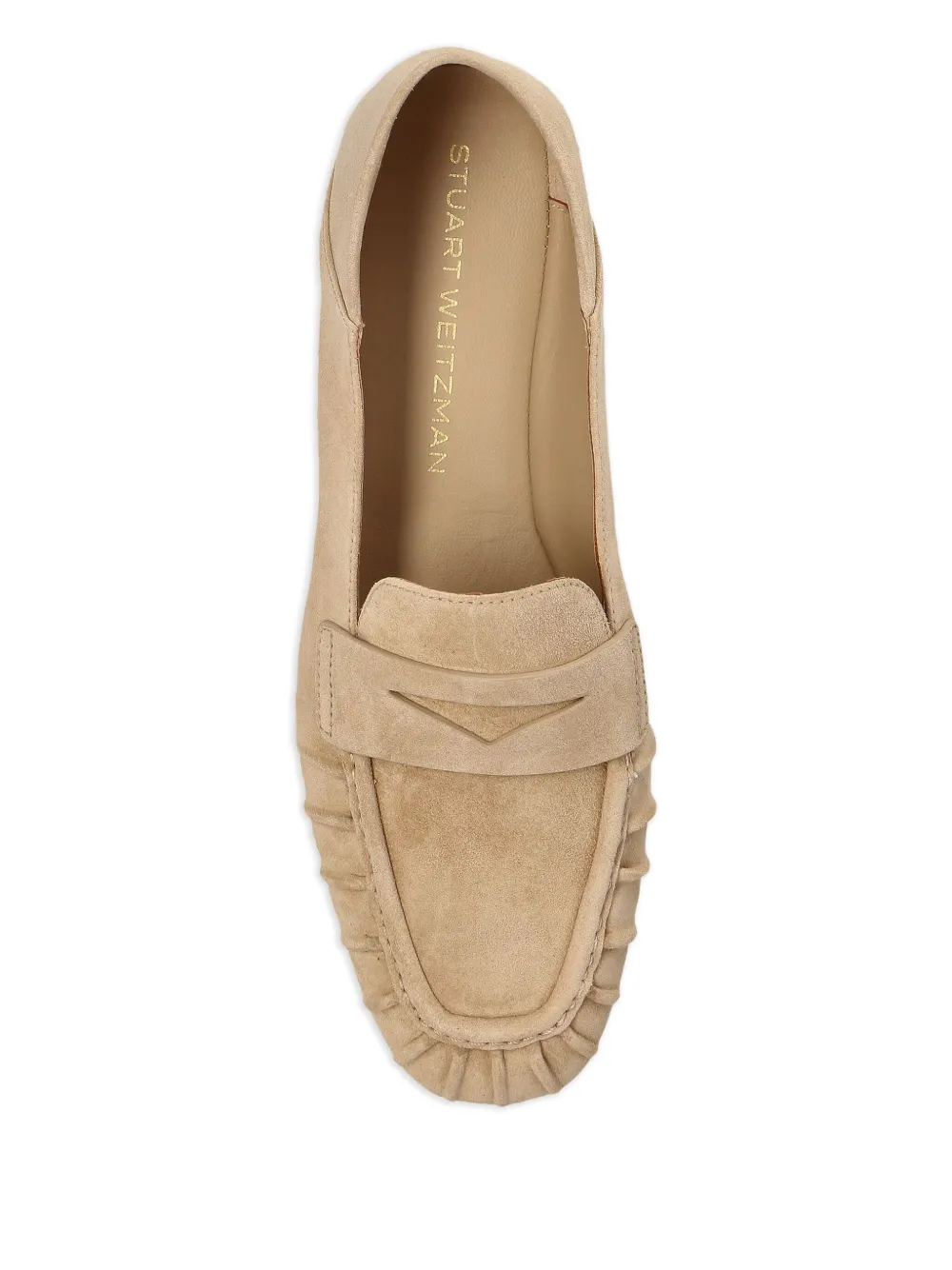 Stuart Weitzman Brooks suede loafers Neutrals