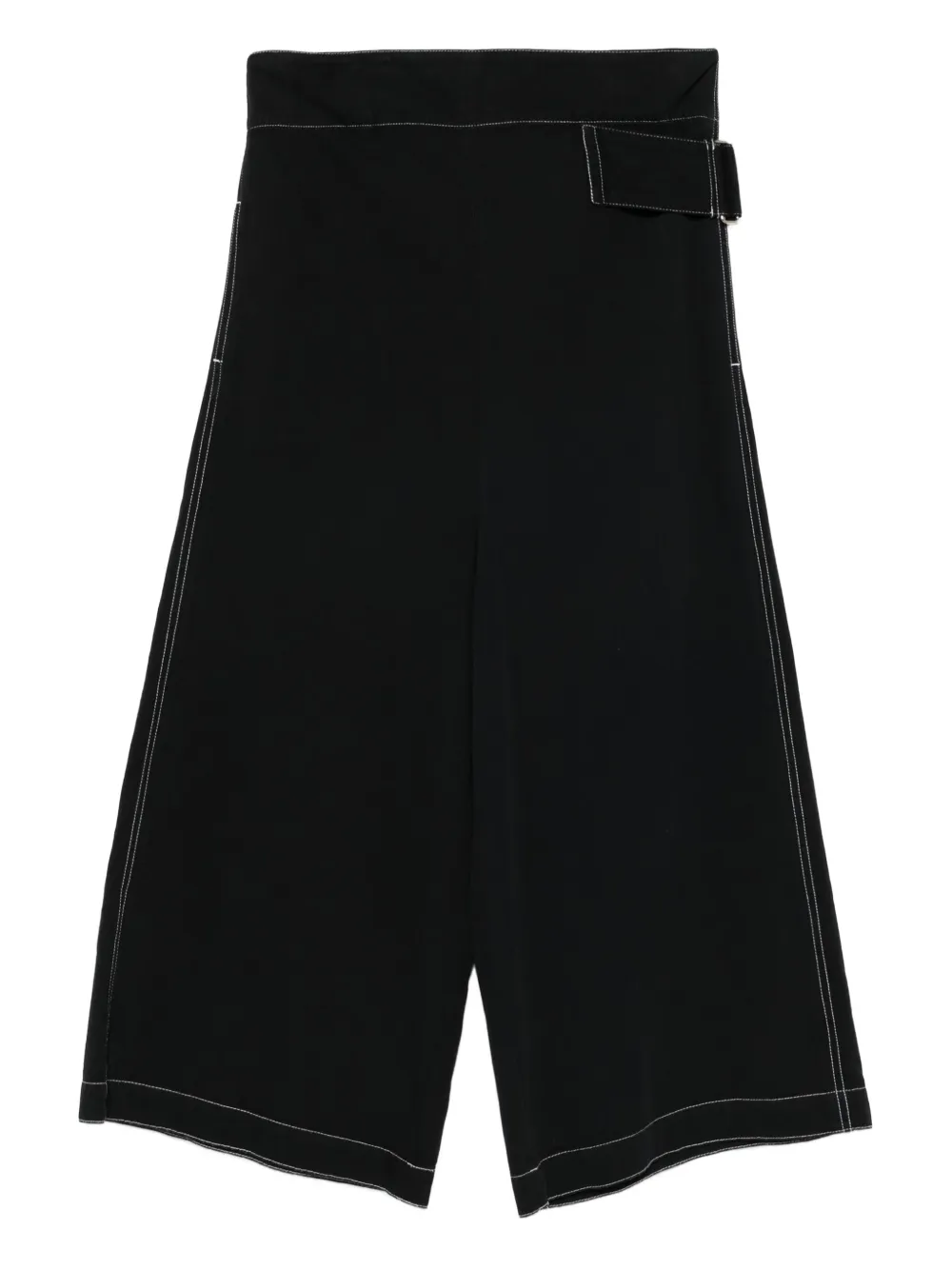 Yohji Yamamoto Pre-Owned 2000s buckled high-waisted trousers | Black | Image 1