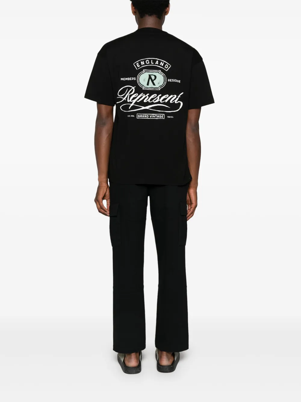 Represent T-shirt met logoprint - Zwart