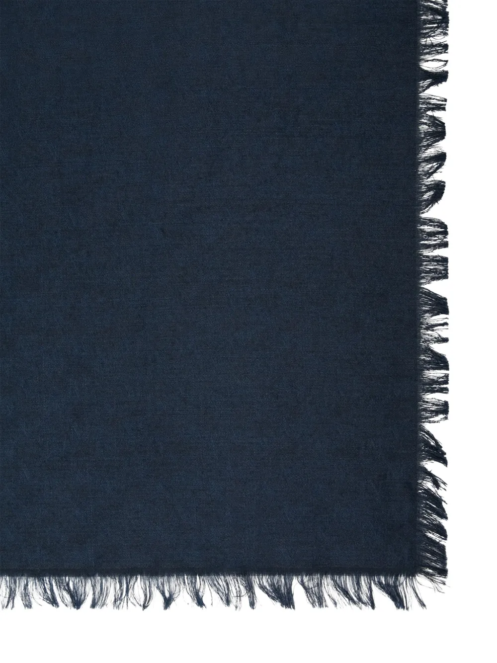Max Mara Sjaal met franje en textuur Blauw