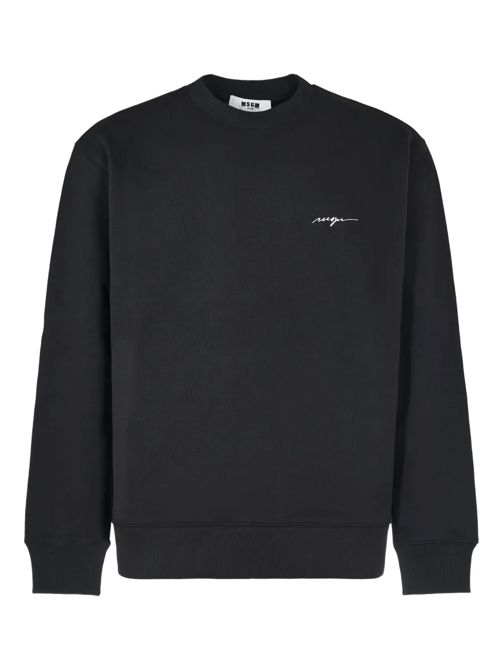 MSGM embroidered-signature sweatshirt | Black | Image 1