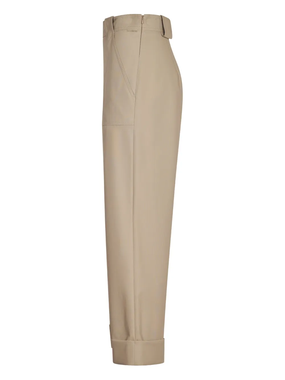 Max Mara Geplooide broek met cuffs Bruin
