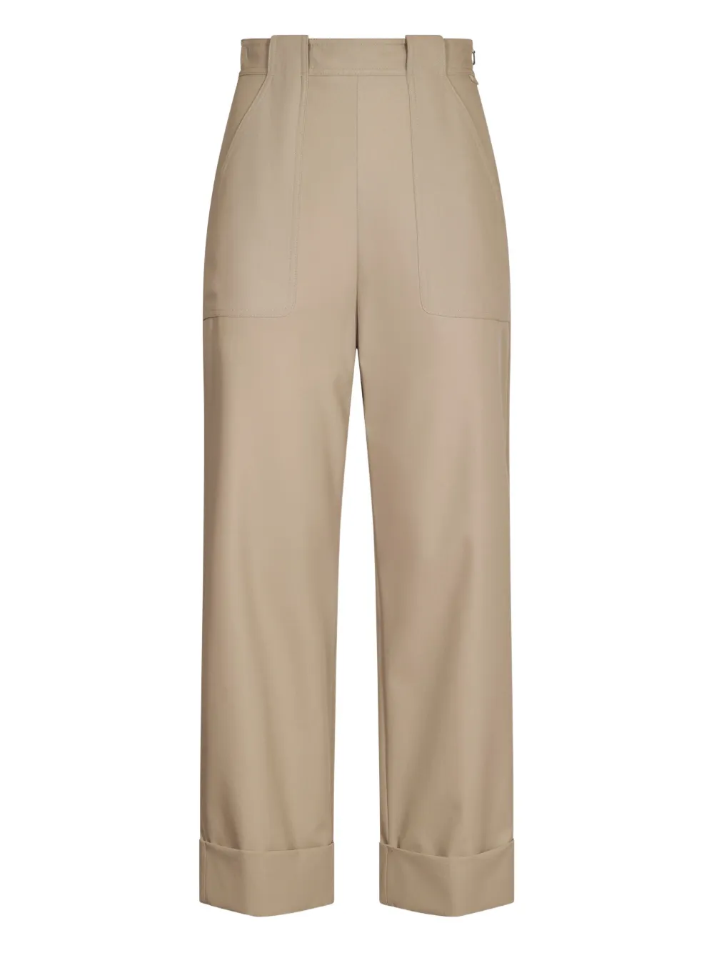 Max Mara Geplooide broek met cuffs Bruin