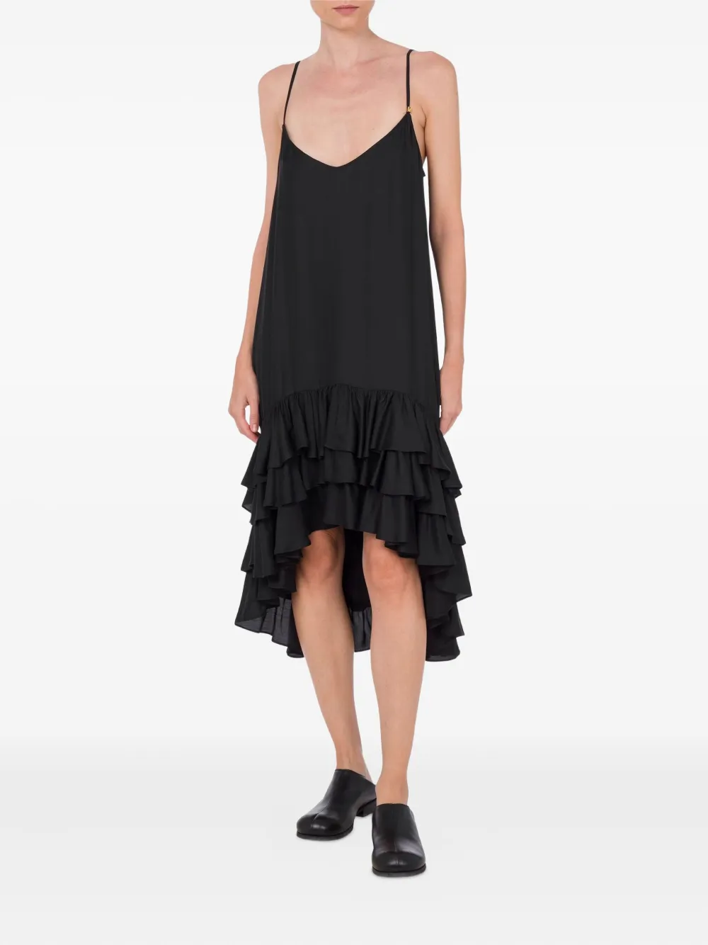 Moschino Onderjurk met ruches - Zwart