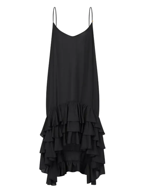 Moschino slip dress con volantes