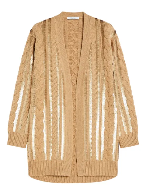 Max Mara sequin-embellished cable-knit cardigan