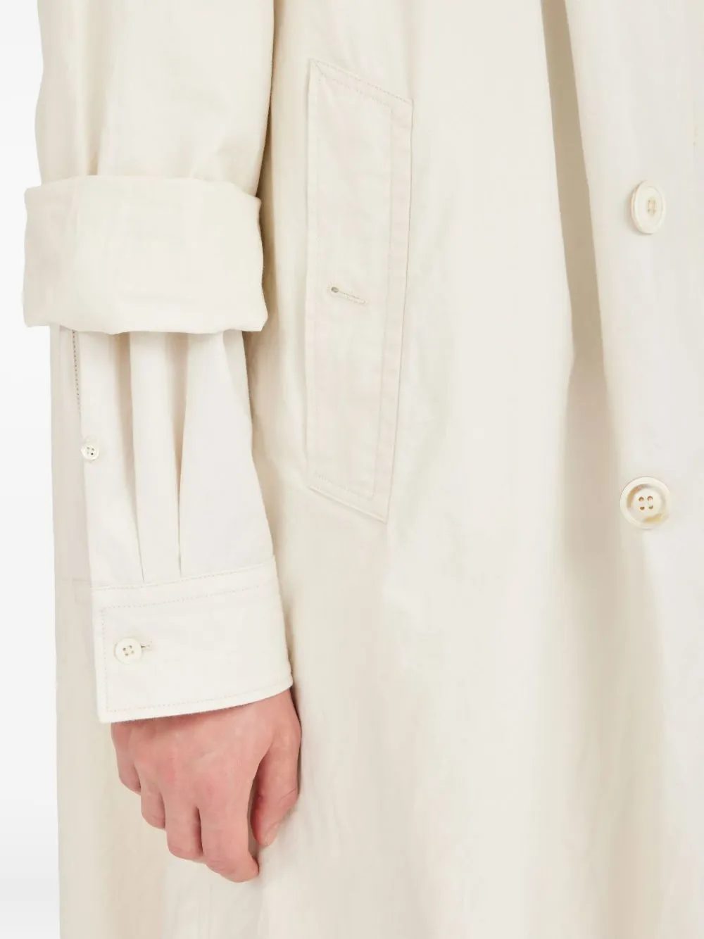 Maison Margiela Trenchcoat met puntkraag Wit