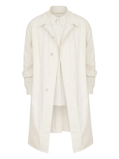 Maison Margiela pointed-collar trench coat
