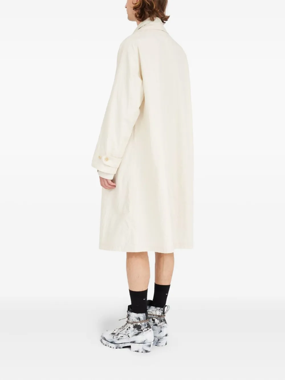 Maison Margiela Trenchcoat met puntkraag Wit