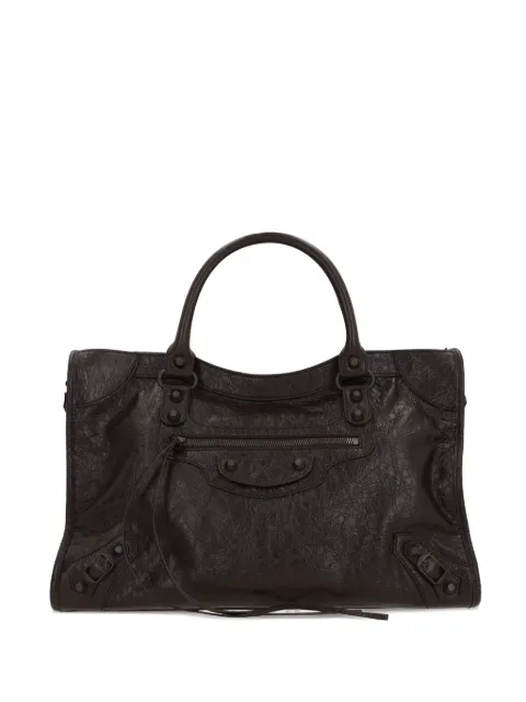 Balenciaga Le City stud-embellished leather tote bag