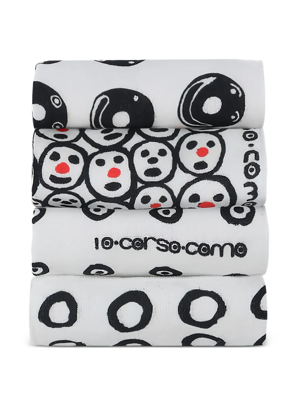 10 CORSO COMO printed towel (set of four) | White | Image 1