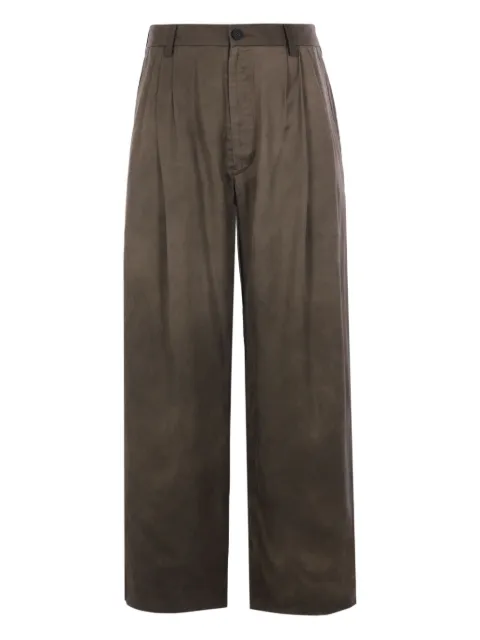 Ziggy Chen double-pleated elastic-waist trousers