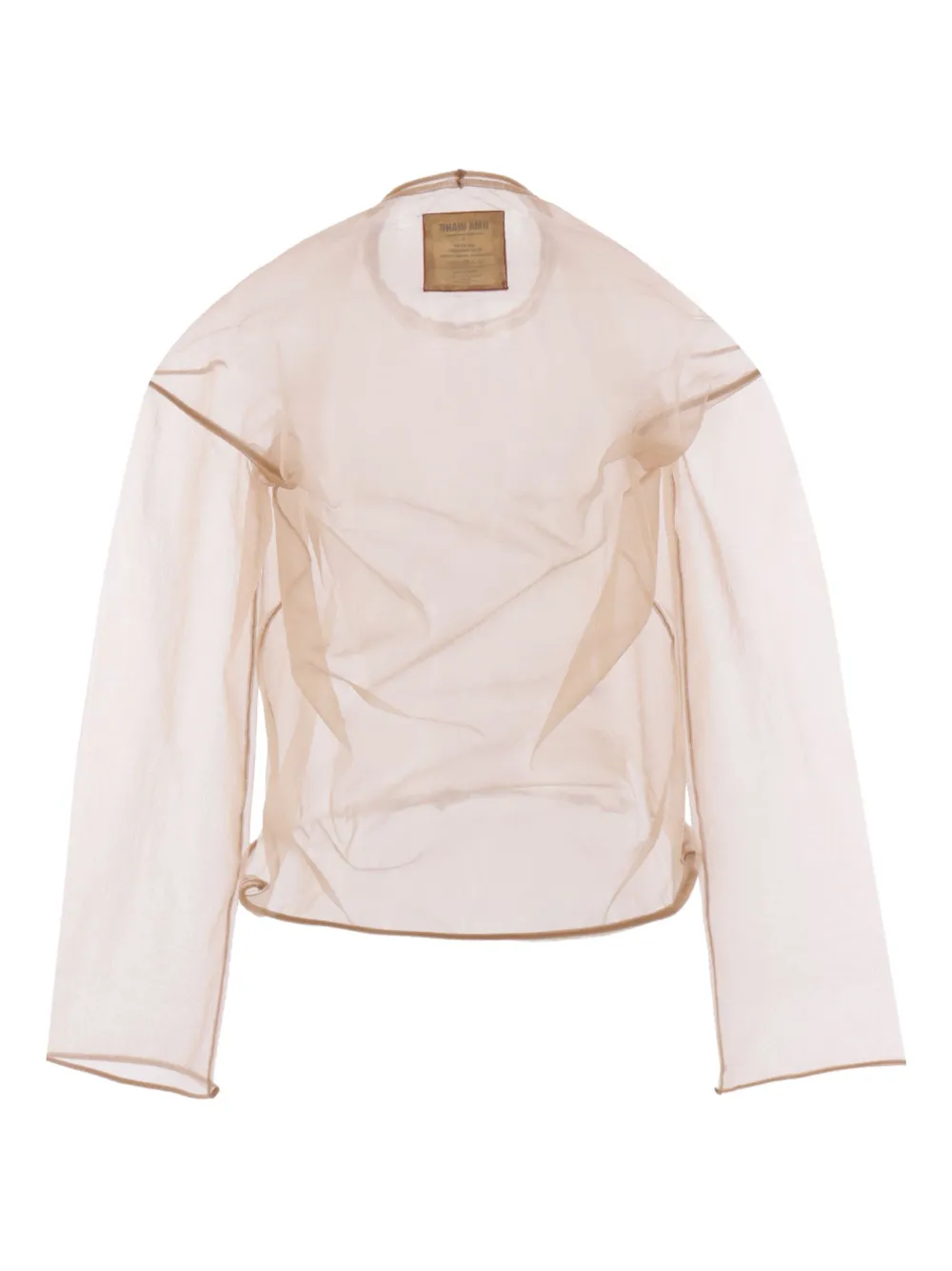 Uma Wang Gebreide top met lange mouwen Beige
