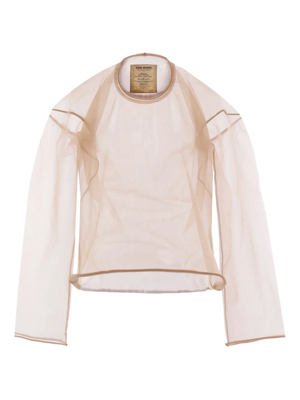 Uma Wang Gebreide top met lange mouwen Beige