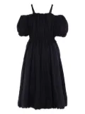 Noir Kei Ninomiya balloon puff-sleeve midi dress - Black