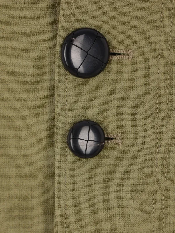 Namacheko embroidered-collar Canvas Jacket | Green | FARFETCH