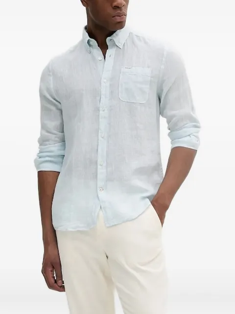 Barbour rear-yoke linen shirt