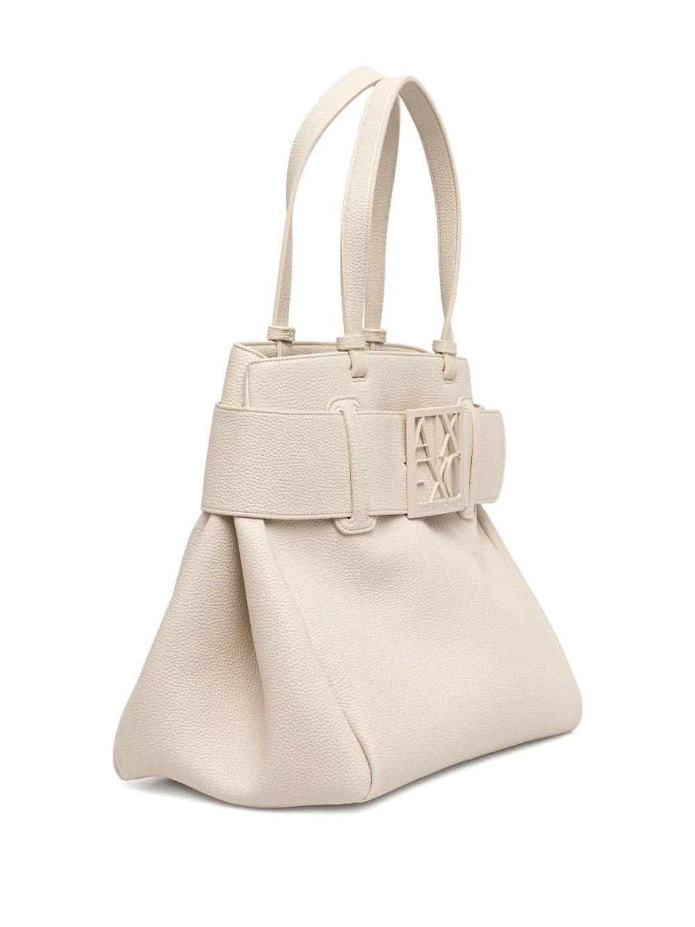 Armani Exchange Shopper met logoplakkaat - Wit