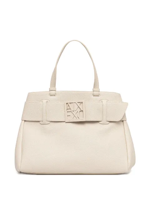 Armani Exchange medium logo-plaque tote bag