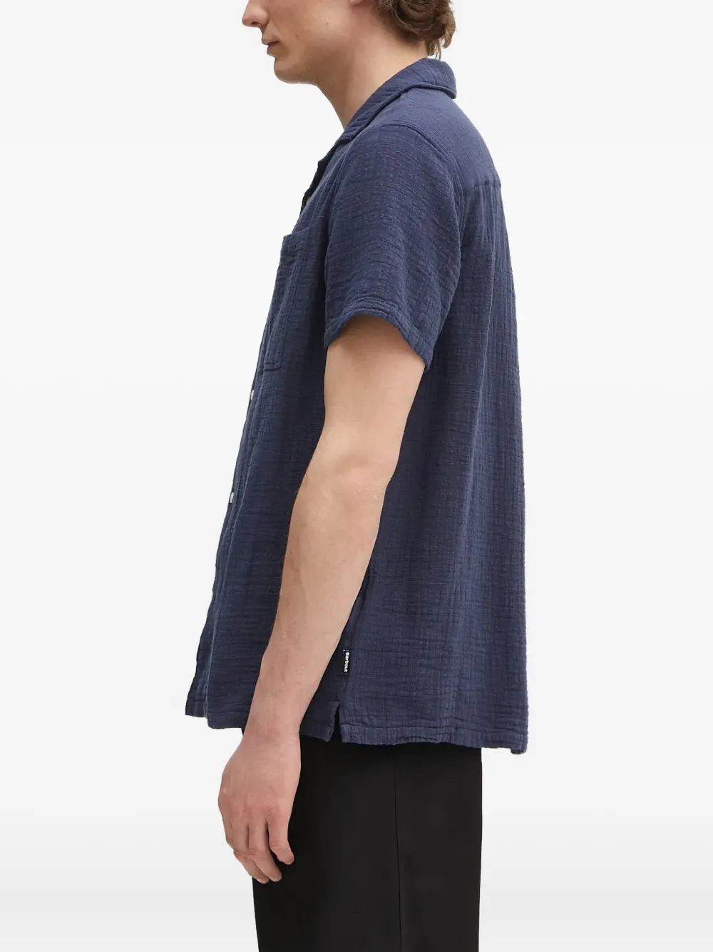Barbour Overhemd met zak en omgekeerde kraag Blauw
