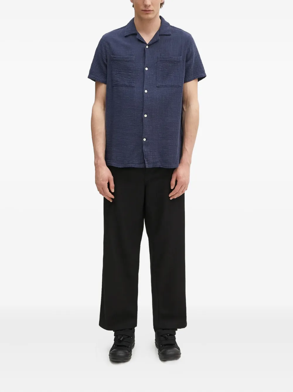 Barbour Overhemd met zak en omgekeerde kraag Blauw