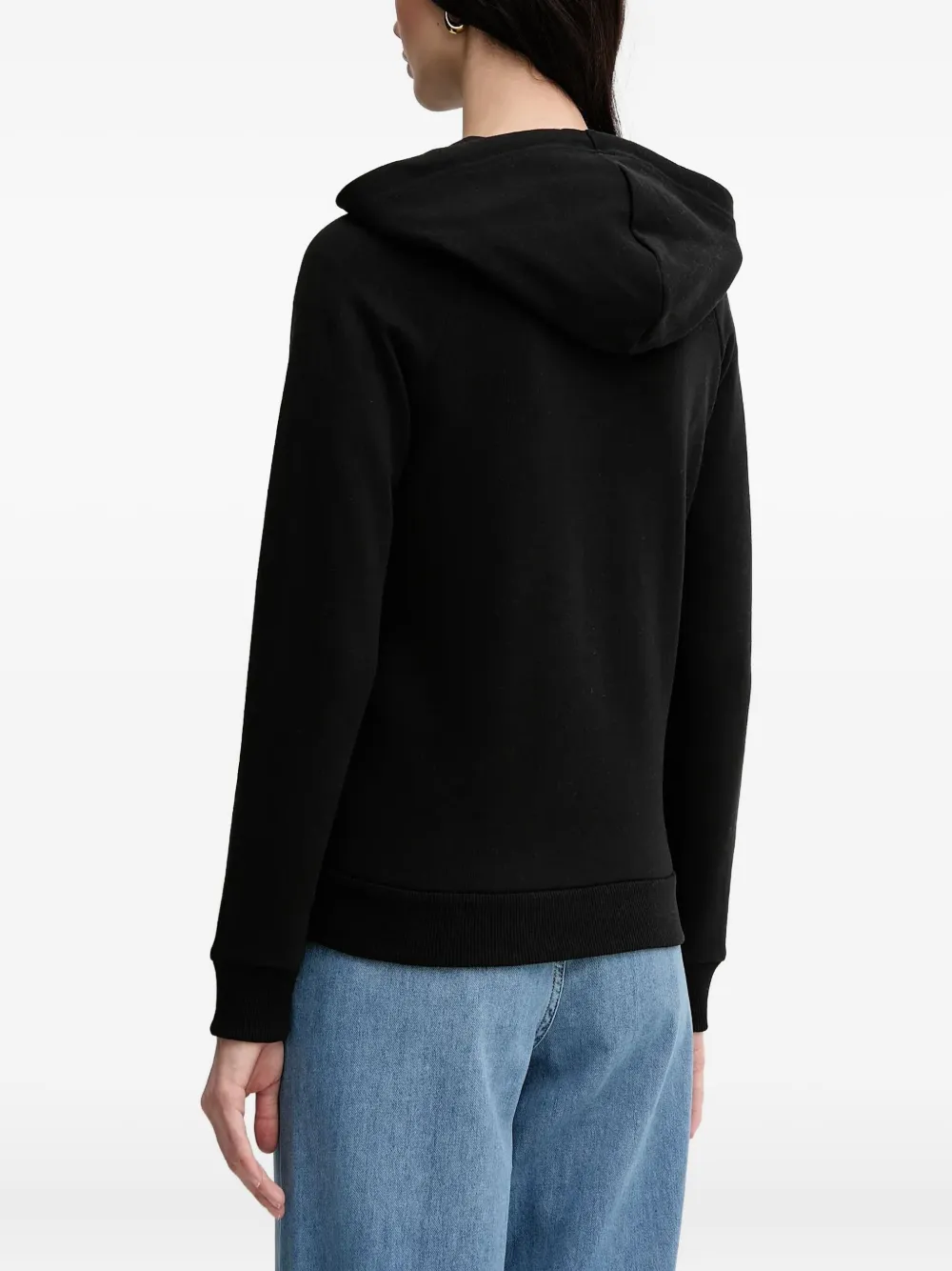 Armani Exchange logo-print zip-up hoodie - Zwart