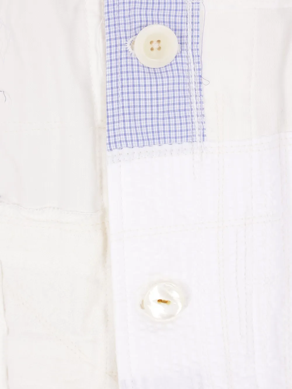 Junya Watanabe MAN patchwork single-breasted blazer Wit