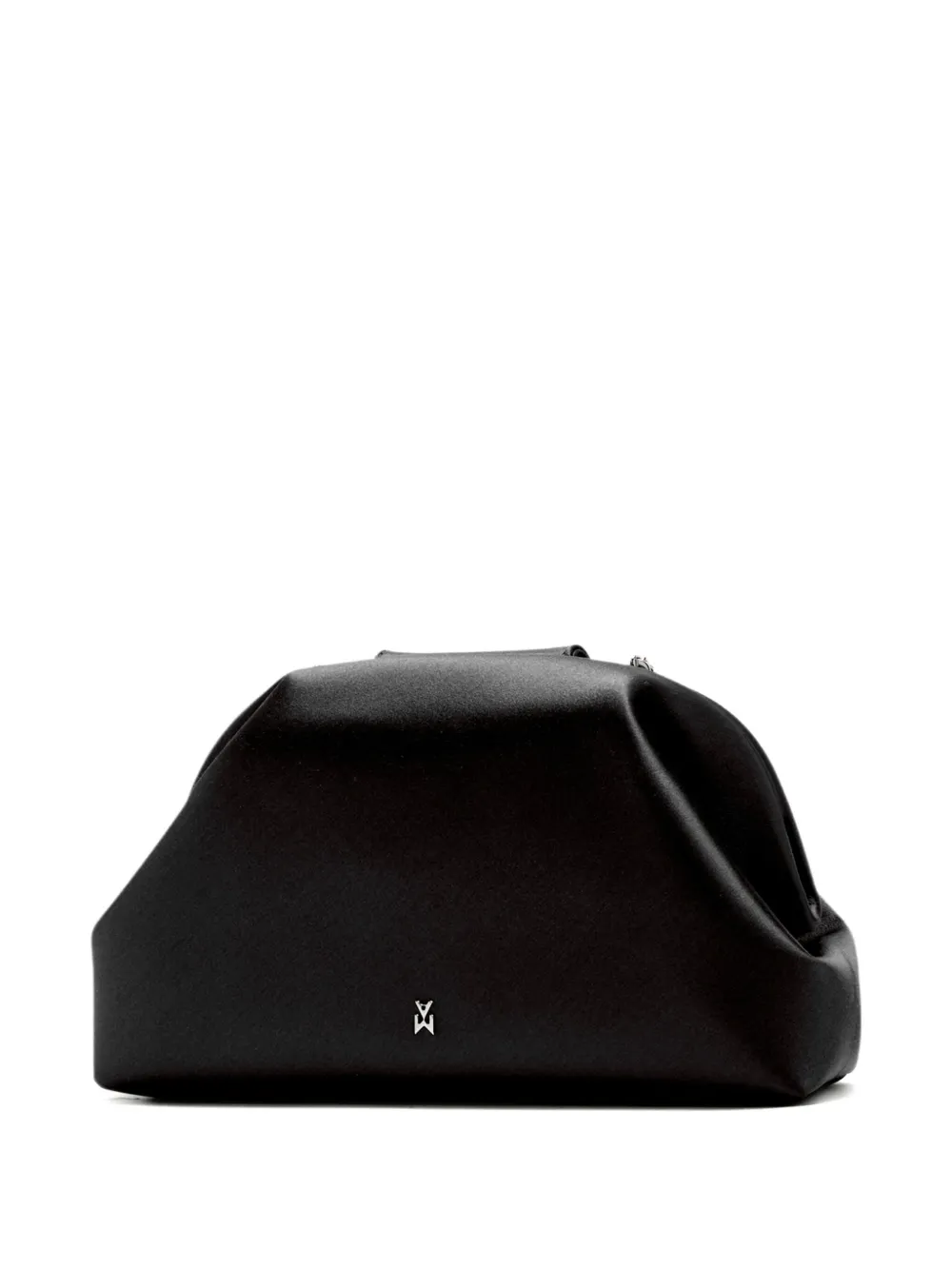 Amina Muaddi Camelia crystal-embellished satin clutch - Zwart