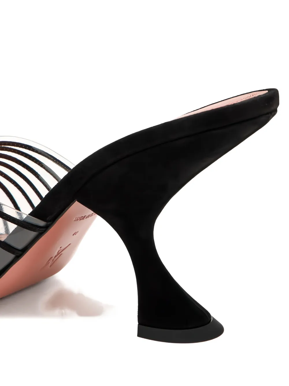 Amina Muaddi 90mm Mookie sculpted-heel strappy sandals Black