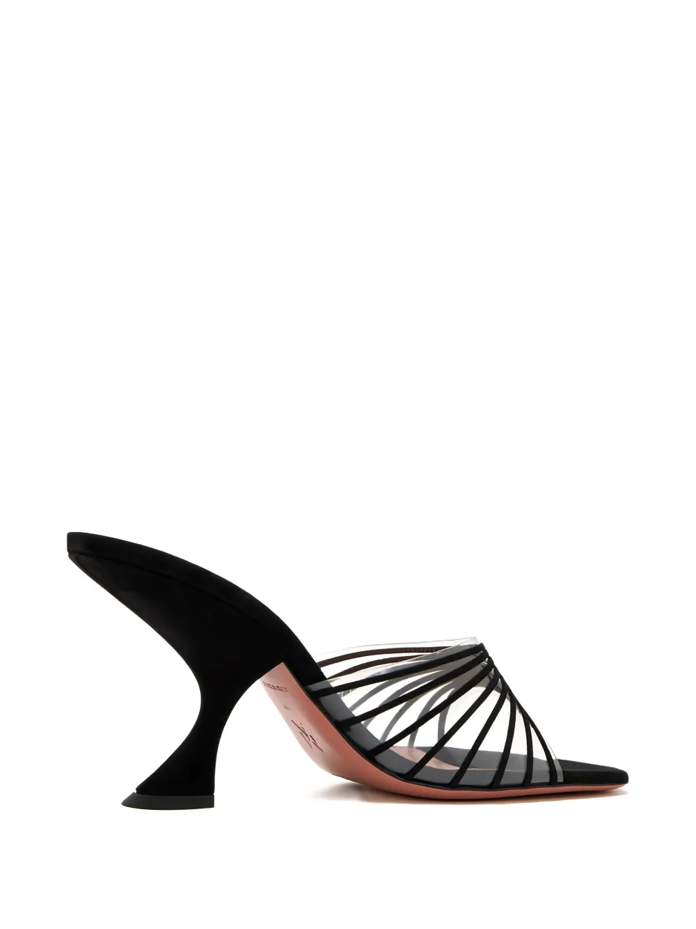 Amina Muaddi 90mm Mookie sculpted-heel strappy sandals Black