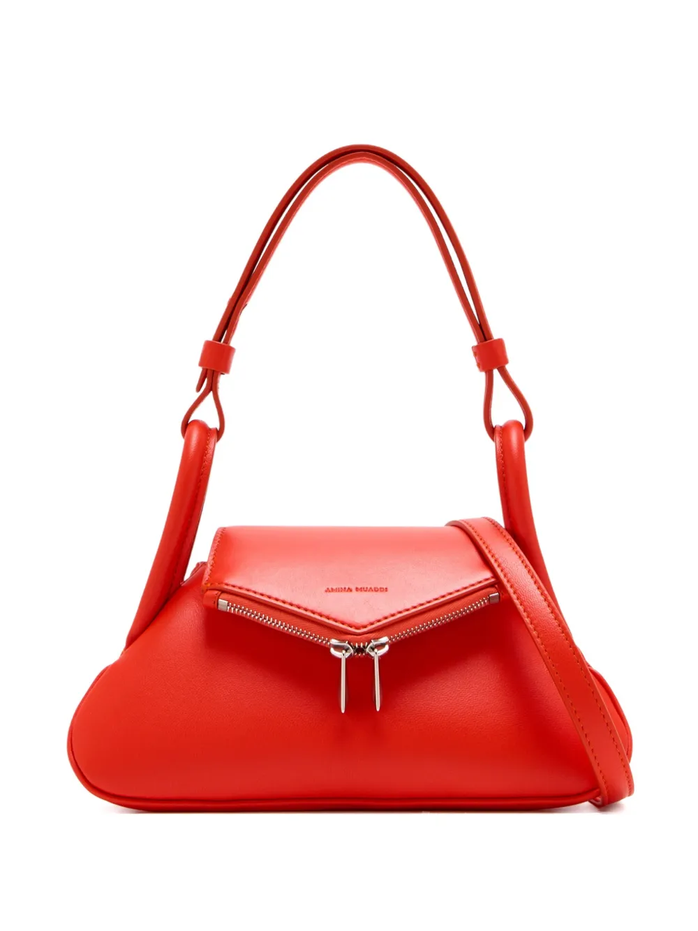 Amina Muaddi Gemini Top-handle Tote Bag In Red