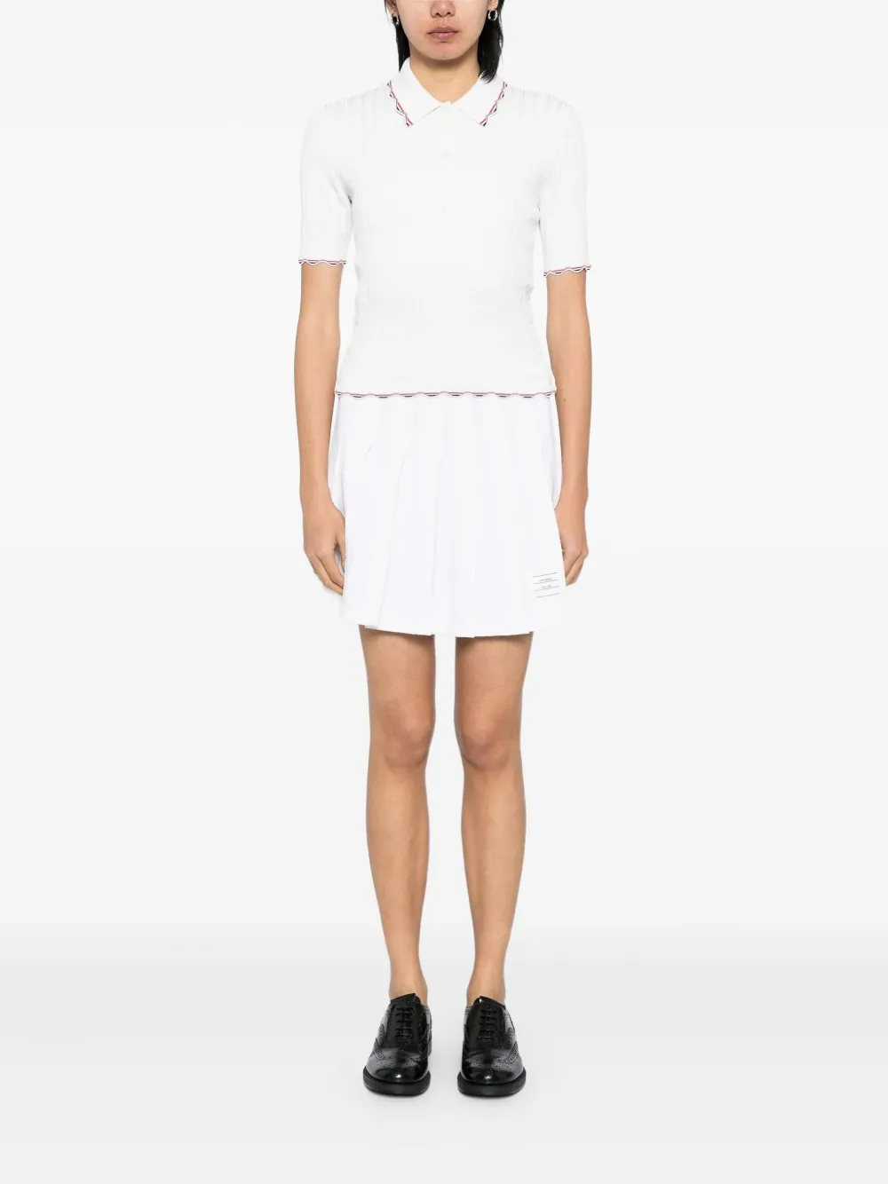 Thom Browne scalloped-trimmed polo top | Polo Tops | Image 2