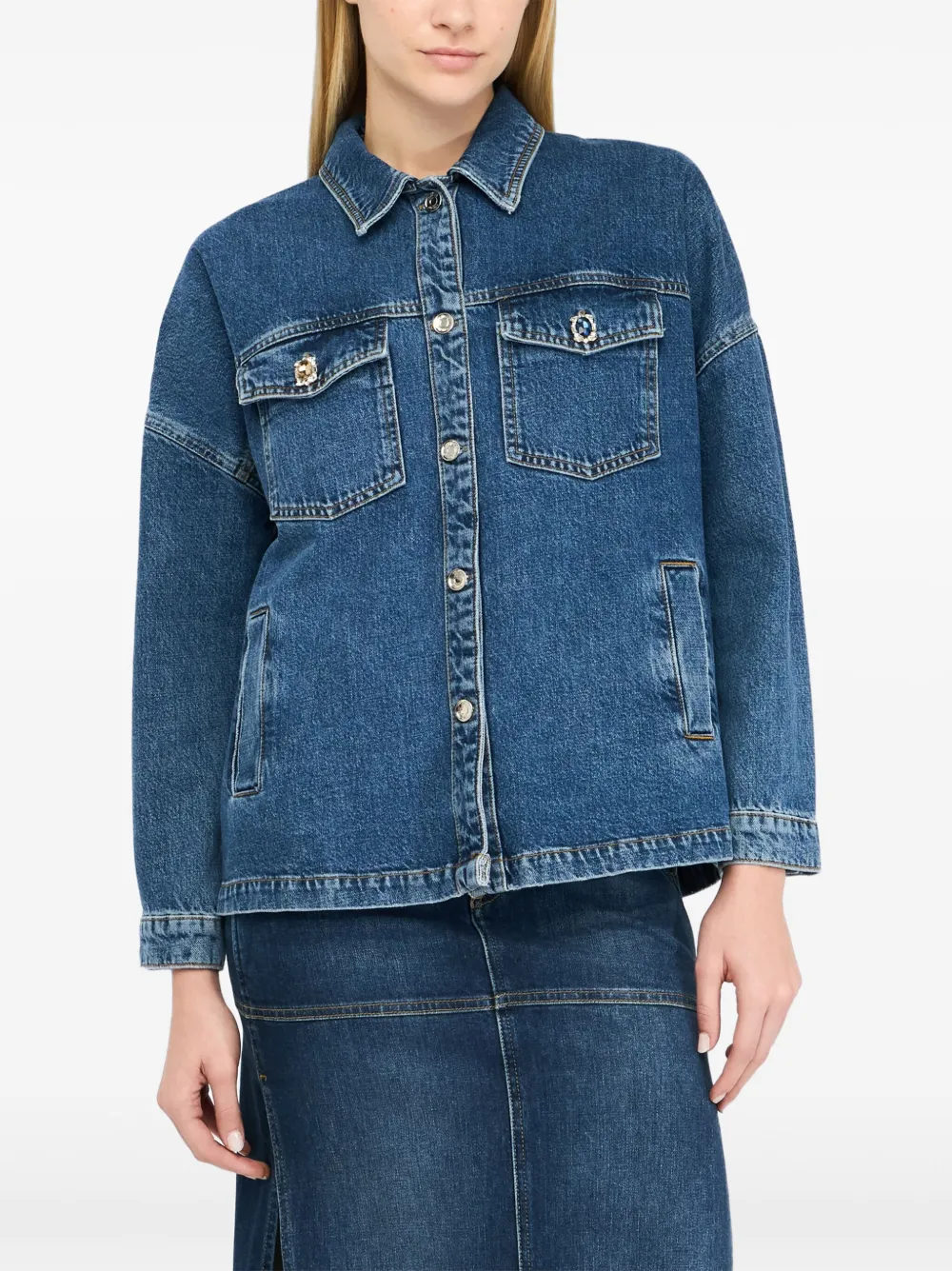 LIU JO Denim jack Blauw