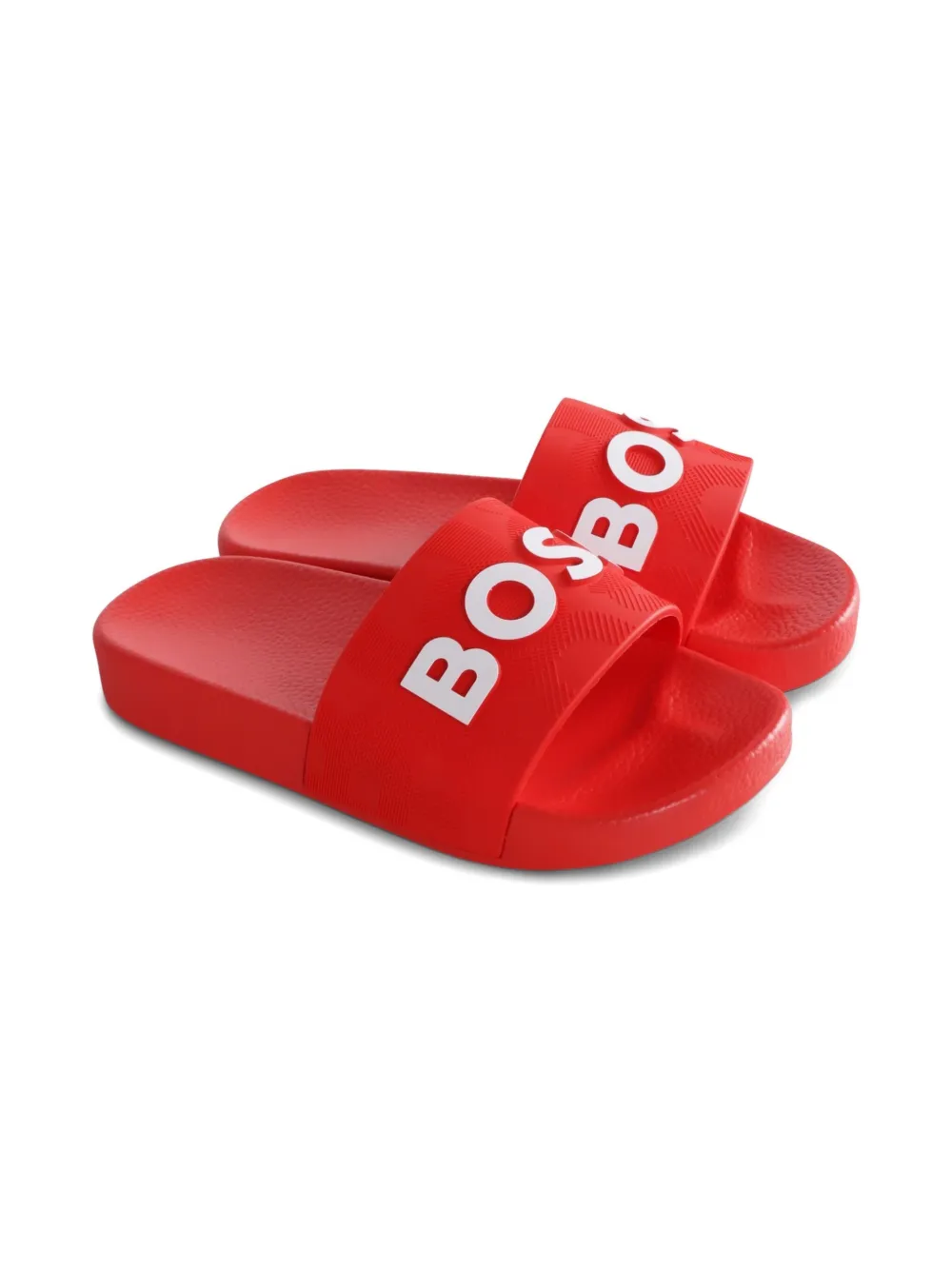 BOSS Kidswear logo-detail slides Rood