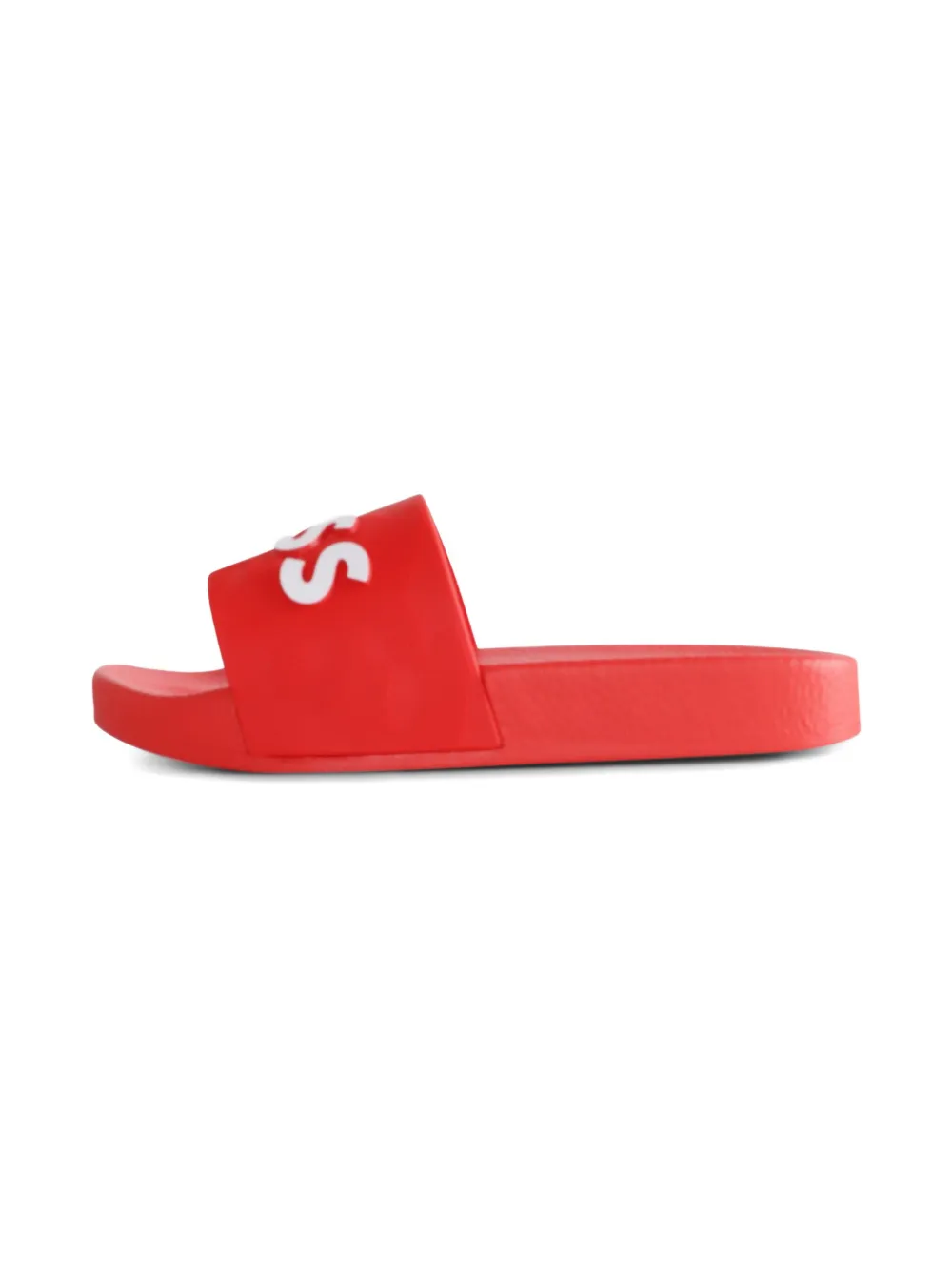 BOSS Kidswear logo-detail slides Rood