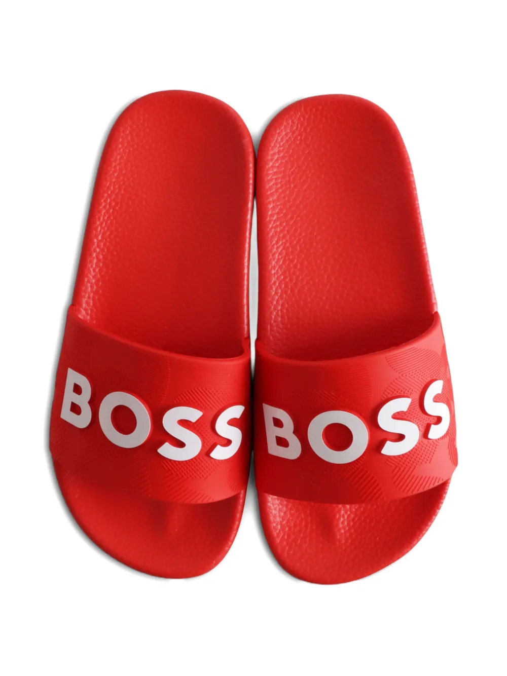 BOSS Kidswear logo-detail slides Rood