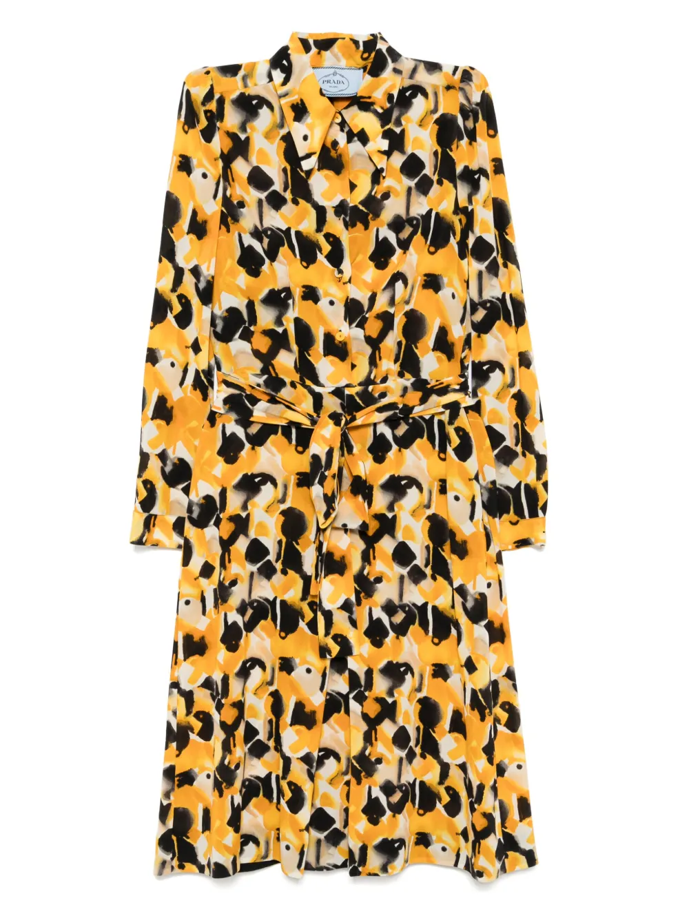 Prada Pre-Owned printed shirt dress | Yellow | Image 1