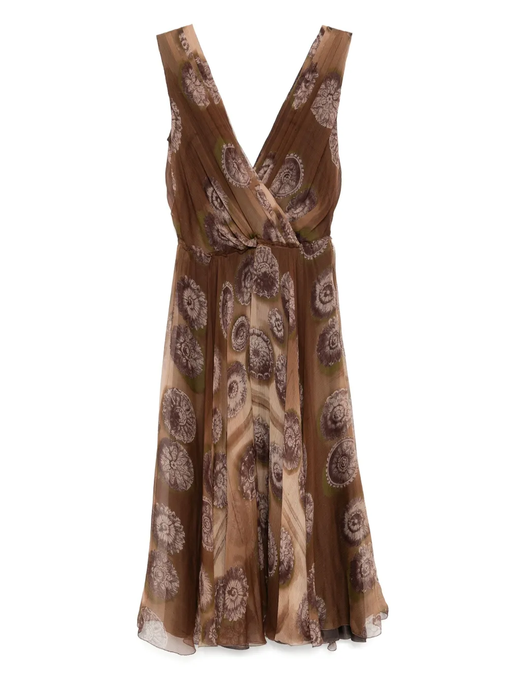 Prada Pre-Owned printed chiffon dress | marrón | Image 1