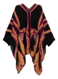 Gucci Pre-Owned pattern poncho - Black