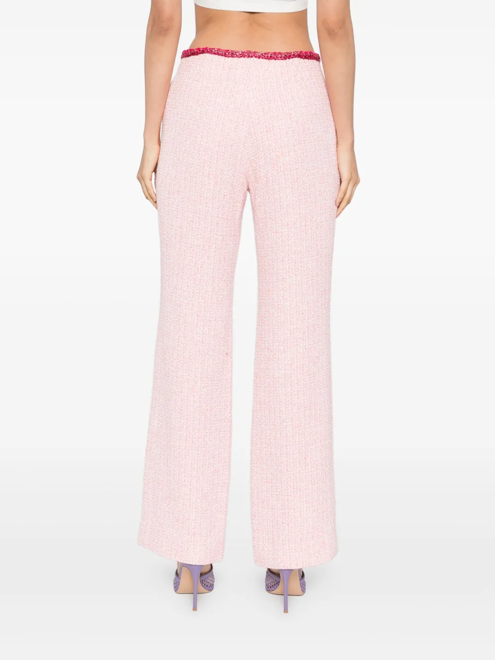 Pre-owned Chanel Tweed Trousers In Pink