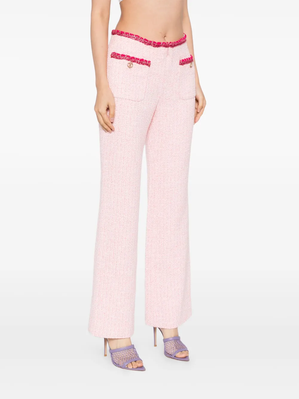 CHANEL Pre-Owned Tweed broek - Roze